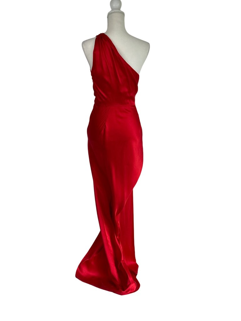 The Sei For Fwrd Womens Drape Gown In Scarlet 10 New Long Maxi Dress — image 8 of 8